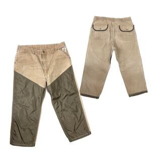 Vintage Carhartt Duck Canvas Nylon Reinforced Work Wear Pants / 36x24